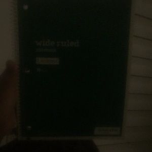 Wide ruled notebook